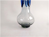  گلدان شیشه ای دستساز آبی قدیمی