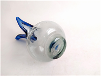  گلدان شیشه ای دستساز آبی قدیمی