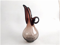  گلدان شیشه ای دستساز زرشکی قدیمی