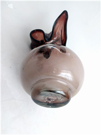  گلدان شیشه ای دستساز زرشکی قدیمی