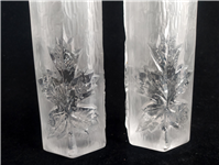  جفت گلدان شیشهای برگ افرا بسیار ضخیم 