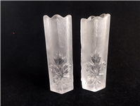  جفت گلدان شیشهای برگ افرا بسیار ضخیم 