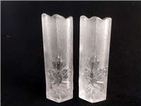  جفت گلدان شیشهای برگ افرا بسیار ضخیم 