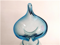  گلدان شیشه ای دستساز خوشرنگ قدیمی آبی