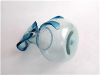  گلدان شیشه ای دستساز خوشرنگ قدیمی آبی