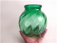  گلدان شیشه ای بسیار زیبا و دستساز سبز 