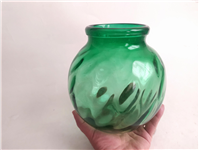  گلدان شیشه ای بسیار زیبا و دستساز سبز 