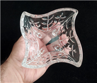  قندان شیشه ای بدون درب طرح برگ 