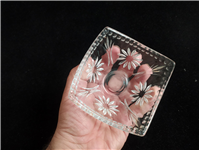 قندان شیشه ای بدون درب طرح لوزی