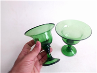 جفت جام قدیمی دست ساز سبز