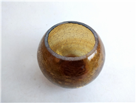  گلدان شیشه ای عسلی حالت ترک دارد ضخیم 