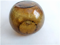  گلدان شیشه ای عسلی حالت ترک دارد ضخیم 