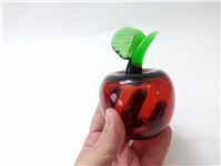  سیب قرمز شیشه ای دستساز قدیمی بسیار زیبا 