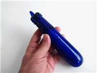  بادمجان کشیده شیشه ای دستساز قدیمی آبی 