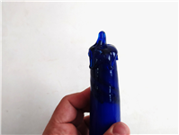  بادمجان کشیده شیشه ای دستساز قدیمی آبی 