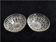  2عدد کاسه قدیمی بلوری طرح دار