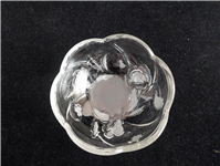  1عدد کاسه آجیل خوری بلور ضخیم دورنگ