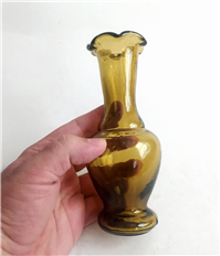  گلدان دست ساز قدیمی زیبا قهوه ای رنگ