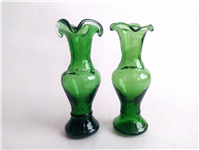  2عدد گلدان دست ساز قدیمی زیبا سبز