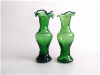  2عدد گلدان دست ساز قدیمی زیبا سبز