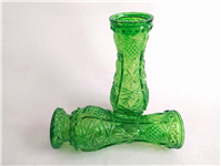  2عدد گلدان قدیمی رنگ شده سبز جذاب