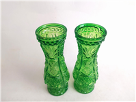  2عدد گلدان قدیمی رنگ شده سبز جذاب