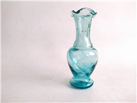  گلدان دست ساز قدیمی زیبا آبی رنگ