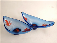  2 کشکول قدیمی قایقی شکلات یا آجیل خوری