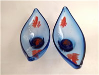  2 کشکول قدیمی قایقی شکلات یا آجیل خوری