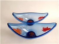  2 کشکول قدیمی قایقی شکلات یا آجیل خوری