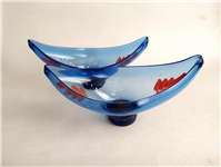  2 کشکول قدیمی قایقی شکلات یا آجیل خوری