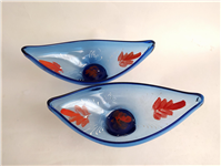  2 کشکول قدیمی قایقی شکلات یا آجیل خوری