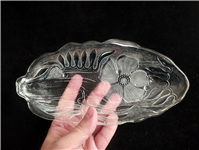  دیس بلوری یا خرما خوری طرح گل شقایق دورنگ 