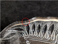  دیس بلوری یا خرما خوری طرح گل شقایق