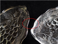 2عدد دیس بلوری یا خرما خوری گل انگوری