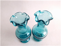  2عدد گلدان دست ساز قدیمی زیبا آبی