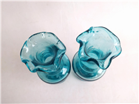  2عدد گلدان دست ساز قدیمی زیبا آبی