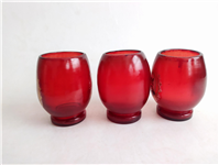  3 لیوان دستساز قدیمی رنگ شده شاه عباسی