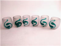  لیوان دستساز شیشه ای قدیمی نقش برجسته 