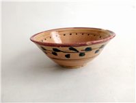  کاسه سفالی میبد کاردست نقاشی شده لعابدار