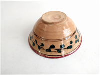  کاسه سفالی میبد کاردست نقاشی شده لعابدار