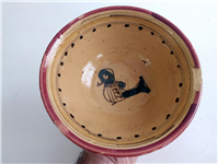  کاسه سفالی میبد کاردست نقاشی شده لعابدار