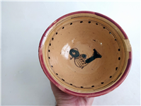  کاسه سفالی میبد کاردست نقاشی شده لعابدار