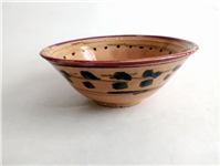  کاسه سفالی میبد کاردست نقاشی شده لعابدار