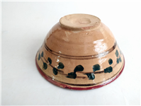  کاسه سفالی میبد کاردست نقاشی شده لعابدار