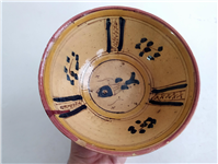  کاسه سفالی میبد کاردست نقاشی شده لعابدار