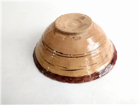  کاسه سفالی میبد کاردست نقاشی شده لعابدار