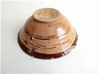  کاسه سفالی میبد کاردست نقاشی شده لعابدار