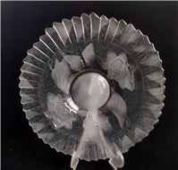 شیرینی یا میوه خوری بزرگ دو رنگ طرح گل