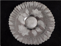 شیرینی یا میوه خوری بزرگ دو رنگ طرح گل